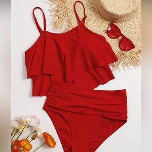 Red Long Bikini